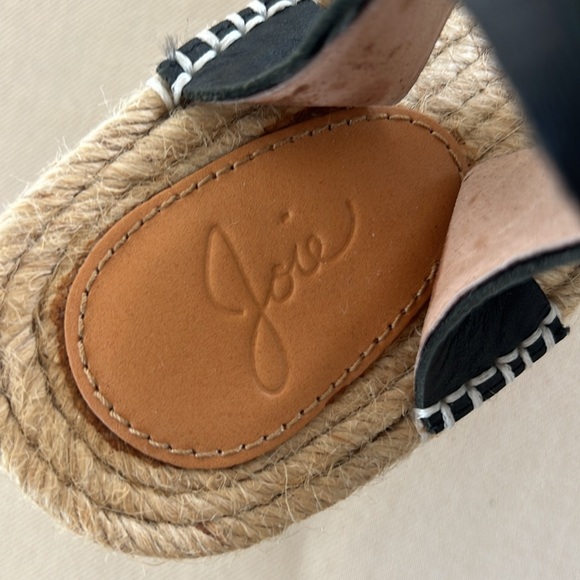 Joie Black Leather Women's Espadrille - Picture 3 of 9